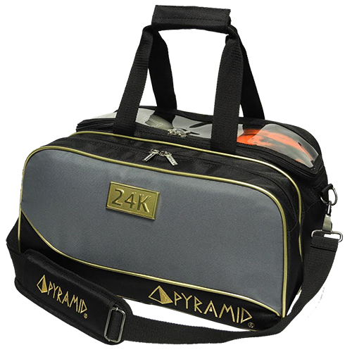 Pyramid 24K Double Tote Plus Clear Top Black/Gold/Grey (Holds Shoes)&nbsp;