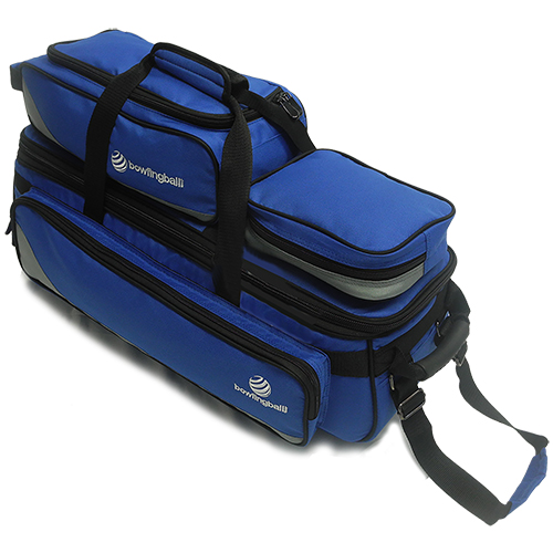 bowlingball.com Triple Tote Plus Silver/Royal Blue